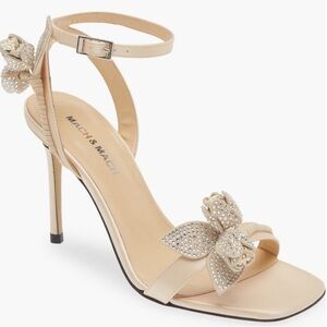 Mach & Mach Wonder Tulip Crystal Sandals Beige | Size 8 | NIB